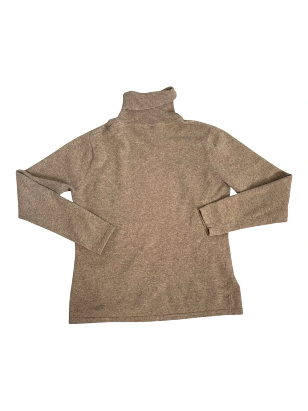 Lauren Ralph Lauren Merino Wool Cashmere Angora Camel Turtleneck Sweater M